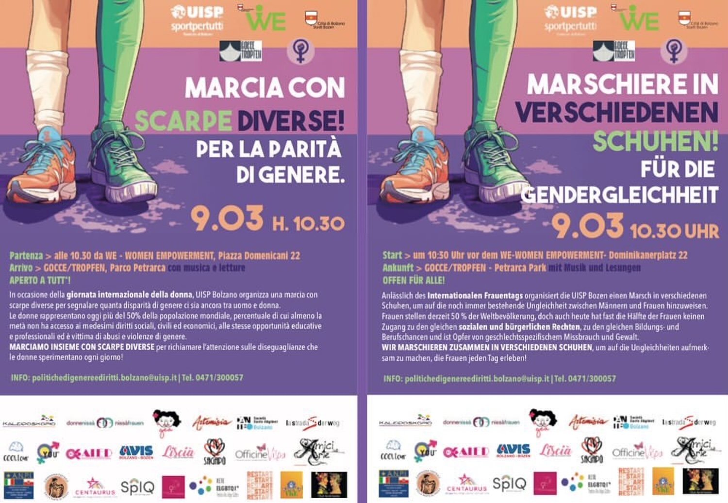 MARCIA CON SCARPE DIVERSE